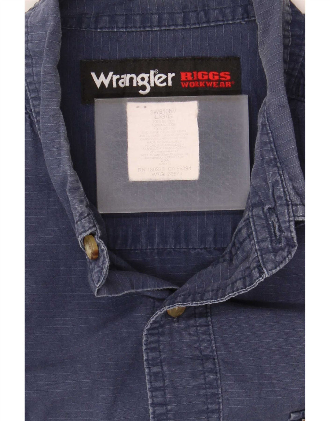 Cămașă cu mânecă scurtă pentru bărbați Wrangler, mare, albastru, bumbac