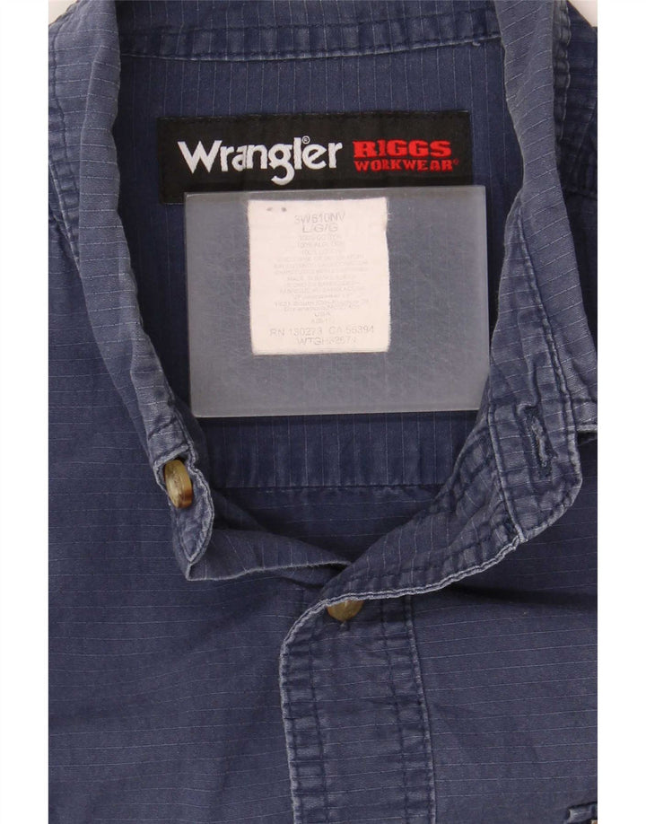 Cămașă cu mânecă scurtă pentru bărbați Wrangler, mare, albastru, bumbac