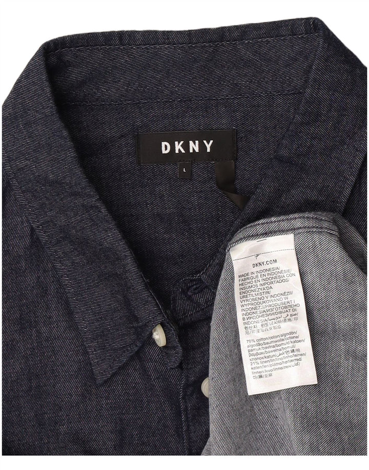 Cămașă pentru bărbați Dkny, mare, albastru, bumbac