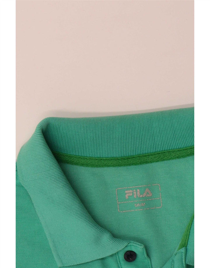 Fila Tricou polo pentru bărbați, bumbac verde mediu