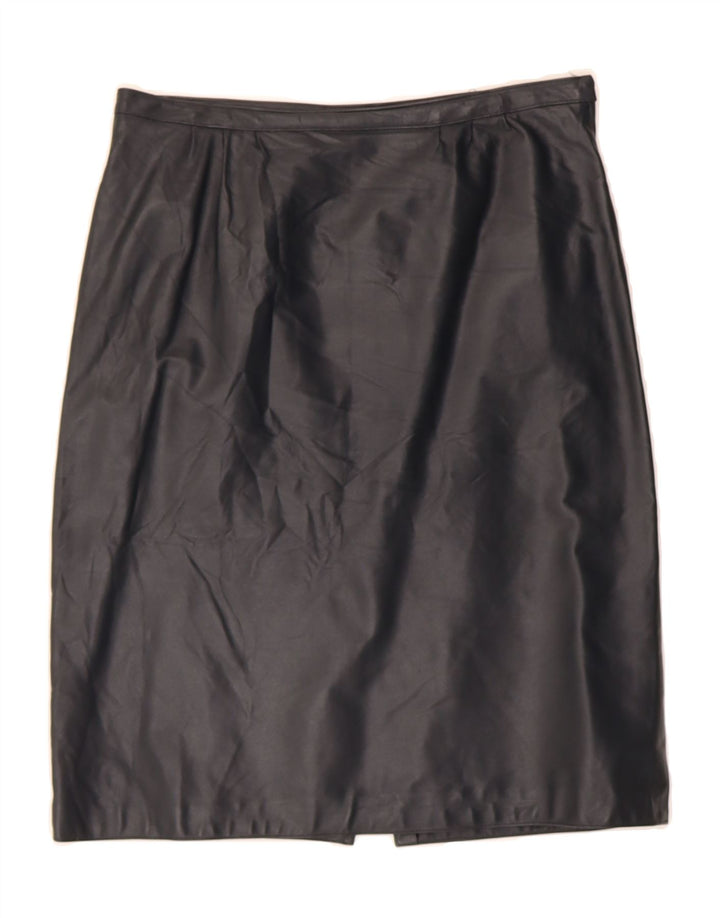 VINTAGE Womens Leather Skirt W30 Medium Black Vintage Vintage and Second-Hand Vintage from Messina Hembry 