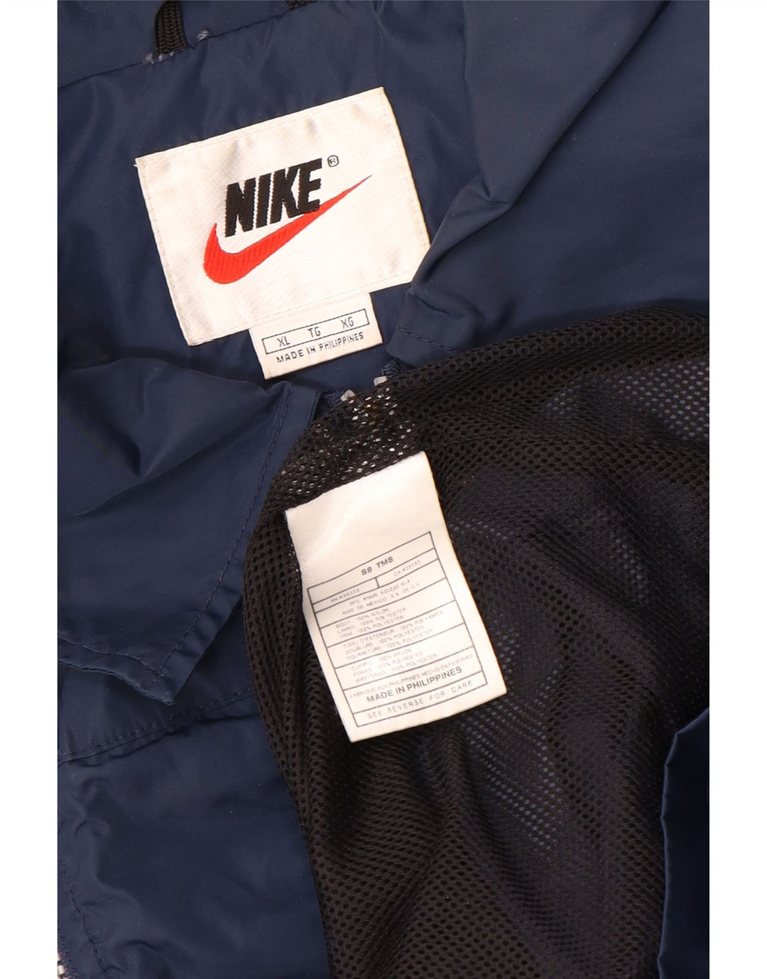 Jachetă de ploaie Nike pentru bărbați UK 42 XL, albastru bleumarin, nailon cu dungi