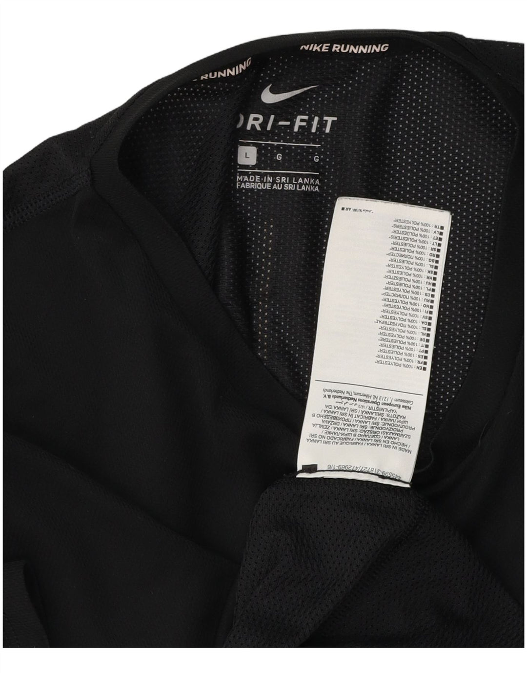 Tricou Nike Dri Fit pentru bărbați Top mare din poliester negru