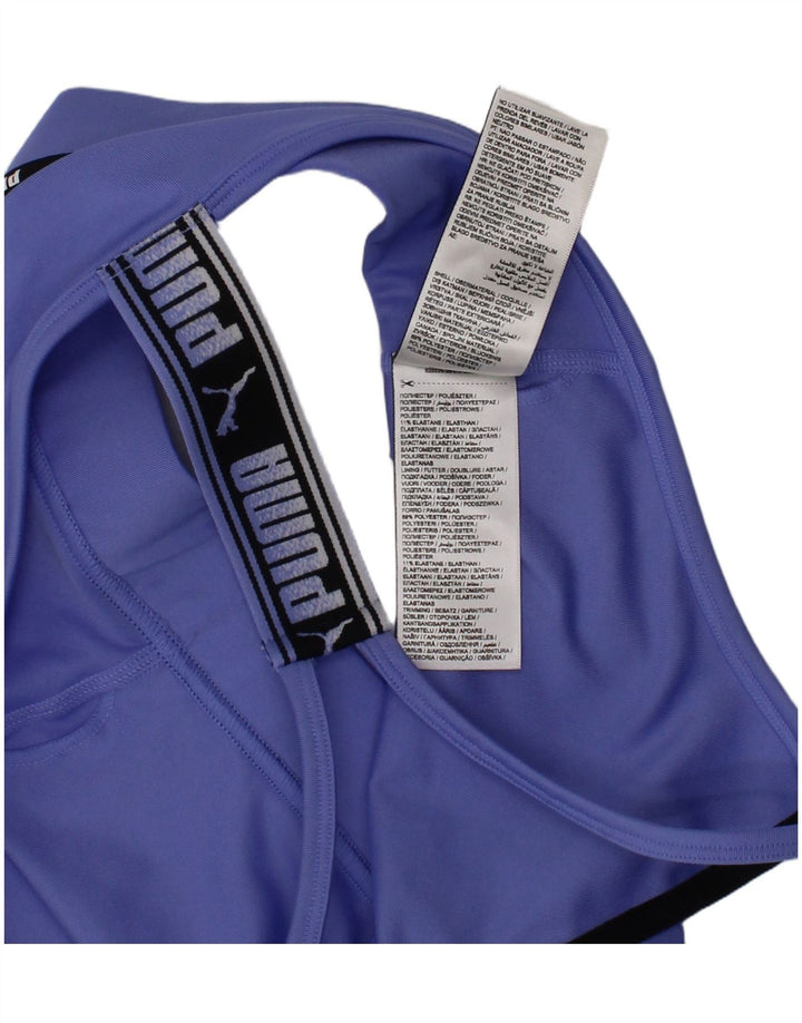 Sutien sport grafic Puma pentru femei Top Medium Blue Poliester Sports