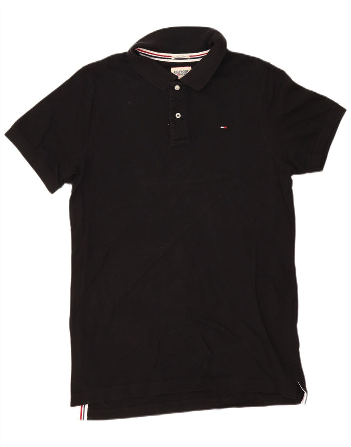 TOMMY HILFIGER Tricou polo pentru bărbați XL bumbac negru