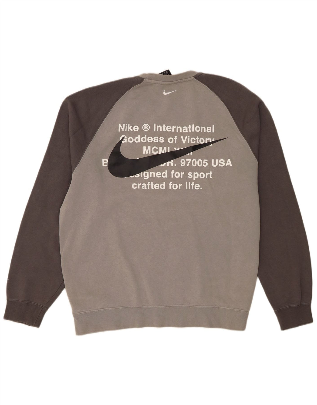 Hanorac grafic pentru bărbați Nike Pulover mare, gri, bumbac