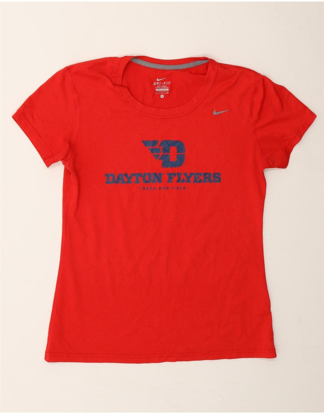 NIKE Womens Dri Fit Oversized Graphic T-Shirt Top UK 10 Small Red Vintage Nike and Second-Hand Nike from Messina Hembry 