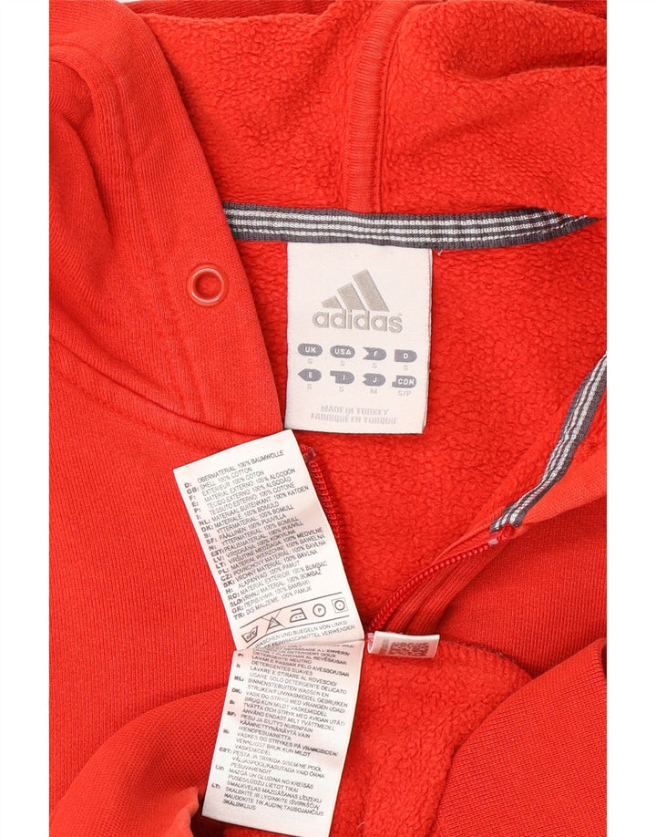 Pulover Adidas pentru bărbați, cu fermoar, bumbac, roșu