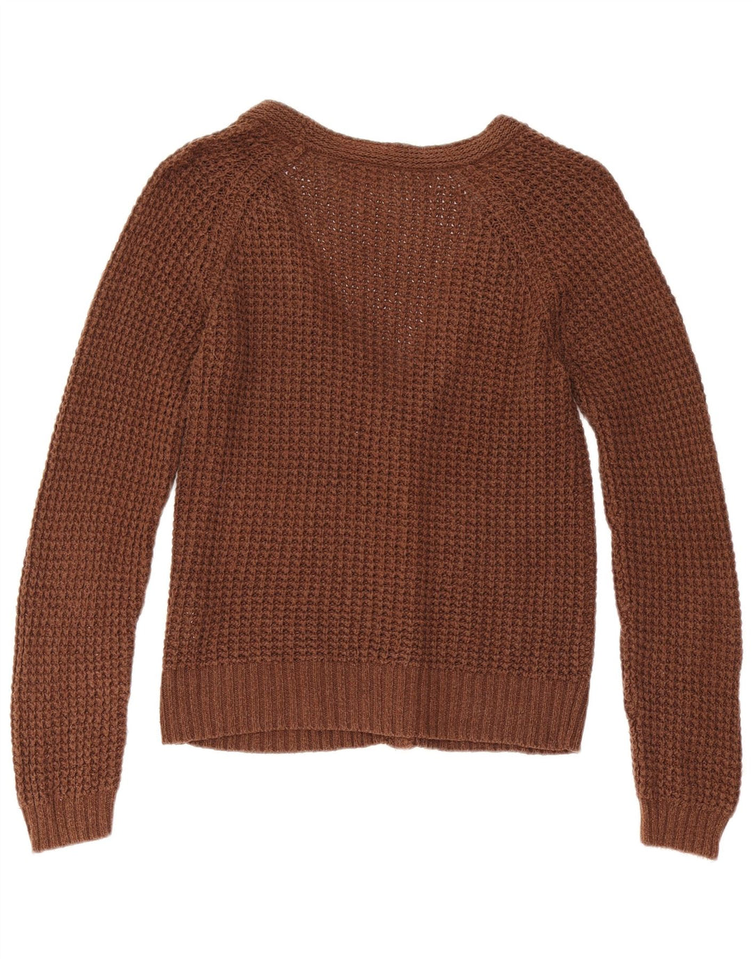 Pulover cardigan pentru femei Zara UK 12, bumbac maro mediu