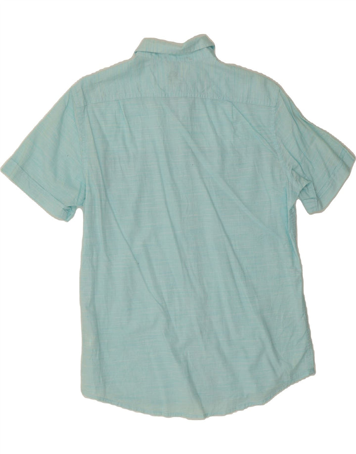 IZOD Mens Short Sleeve Shirt Medium Blue Pinstripe Cotton Vintage Izod and Second-Hand Izod from Messina Hembry 