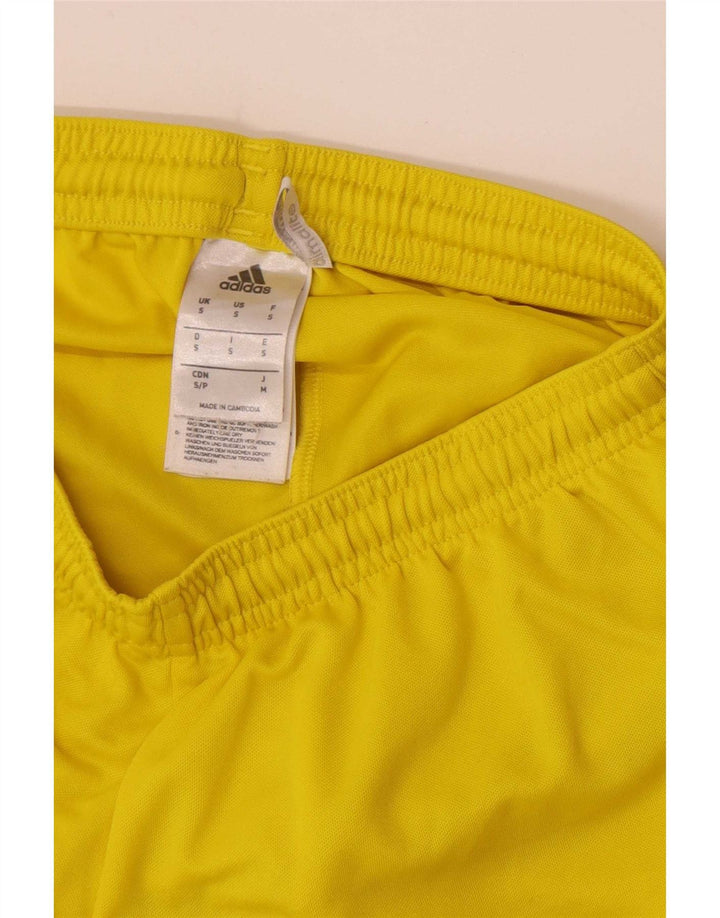Pantaloni scurți sport adidas Climalite pentru bărbați, poliester galben mic