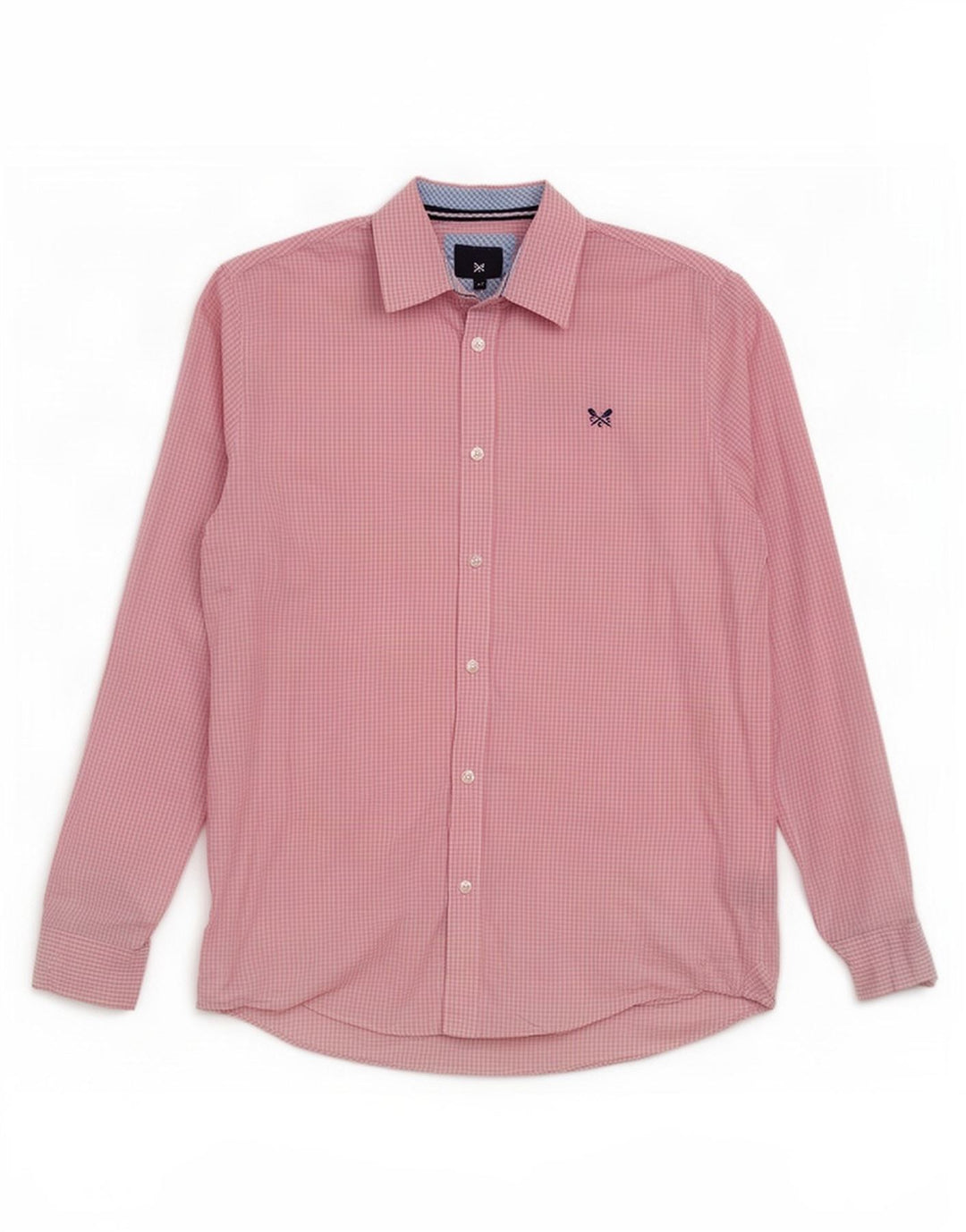 Crew Clothing Cămașă clasică pentru bărbați, bumbac vichy, roz mediu