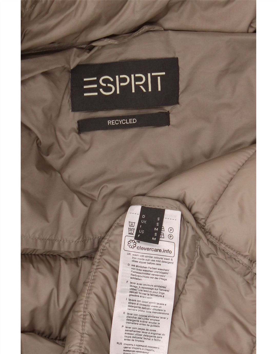 Palton căptușit pentru femei ESPRIT UK 10 Mic Bej Poliamidă