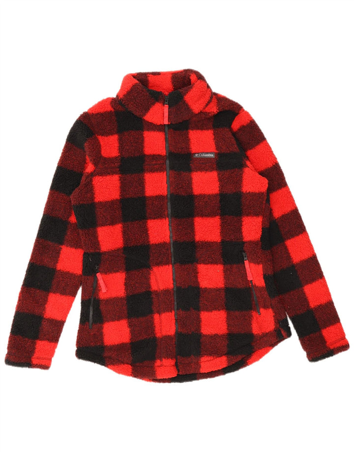 Jachetă fleece Columbia pentru femei UK 14 Medium Red Gingham Poliester