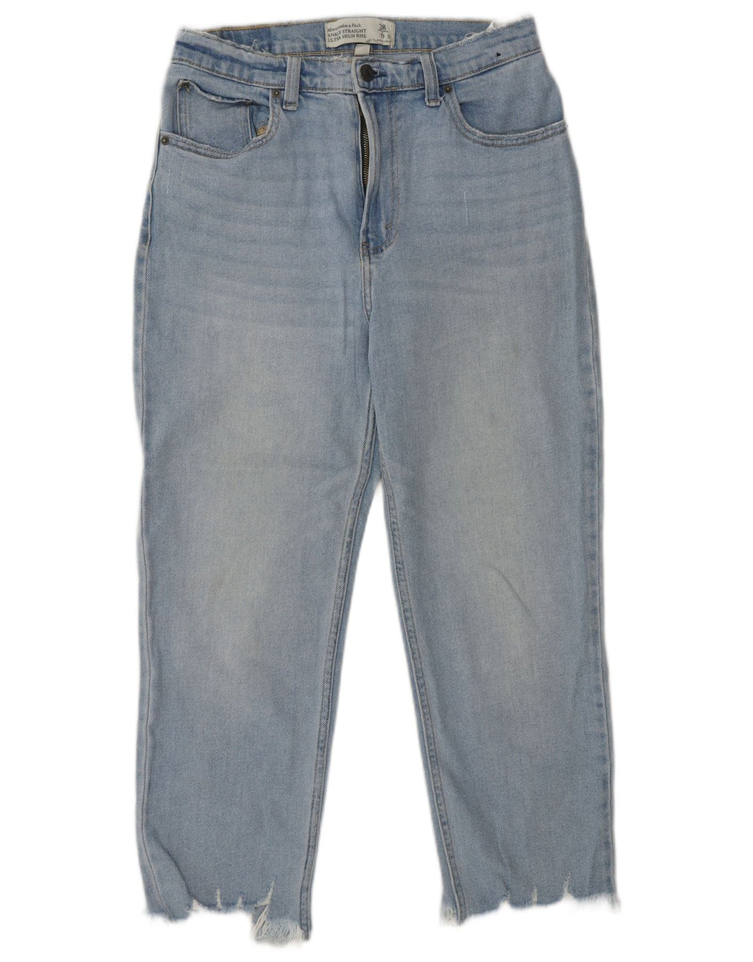 ABERCROMBIE & FITCH Blugi drepti pentru femei US 6 Medium W28 L24 Albastru