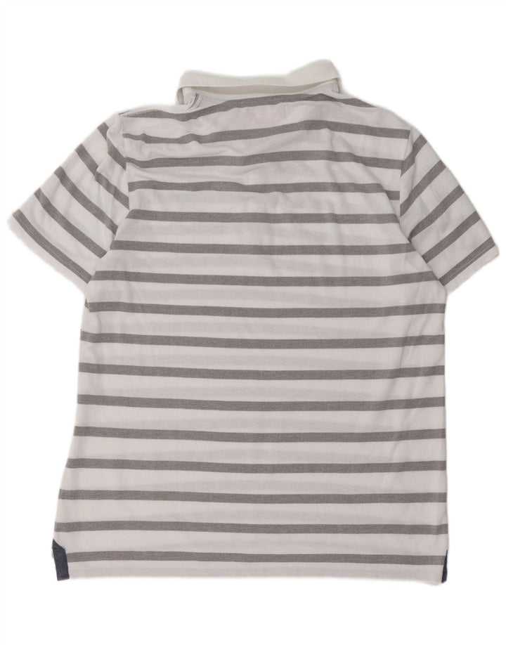 Tricou polo Guess pentru bărbați 2XL cu dungi albe
