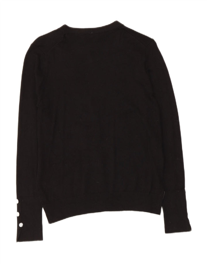 ZARA Womens Cardigan Sweater UK 14 Large Black