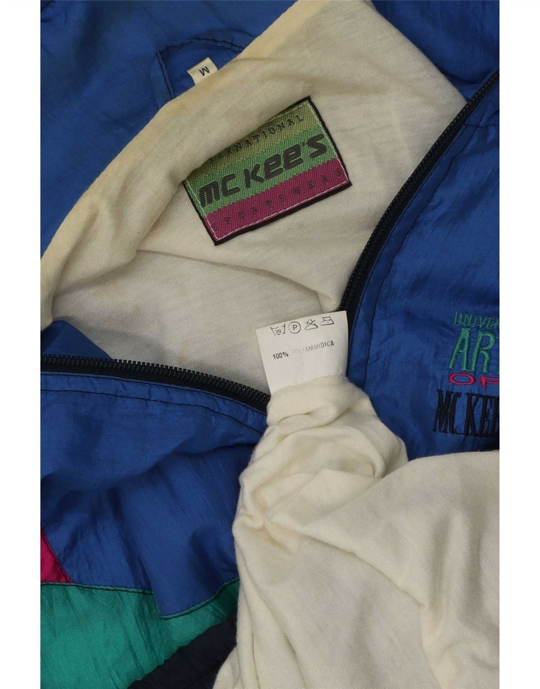 Jachetă de trening retro, MC Kee's, cu croială largi, albastru mediu, color block