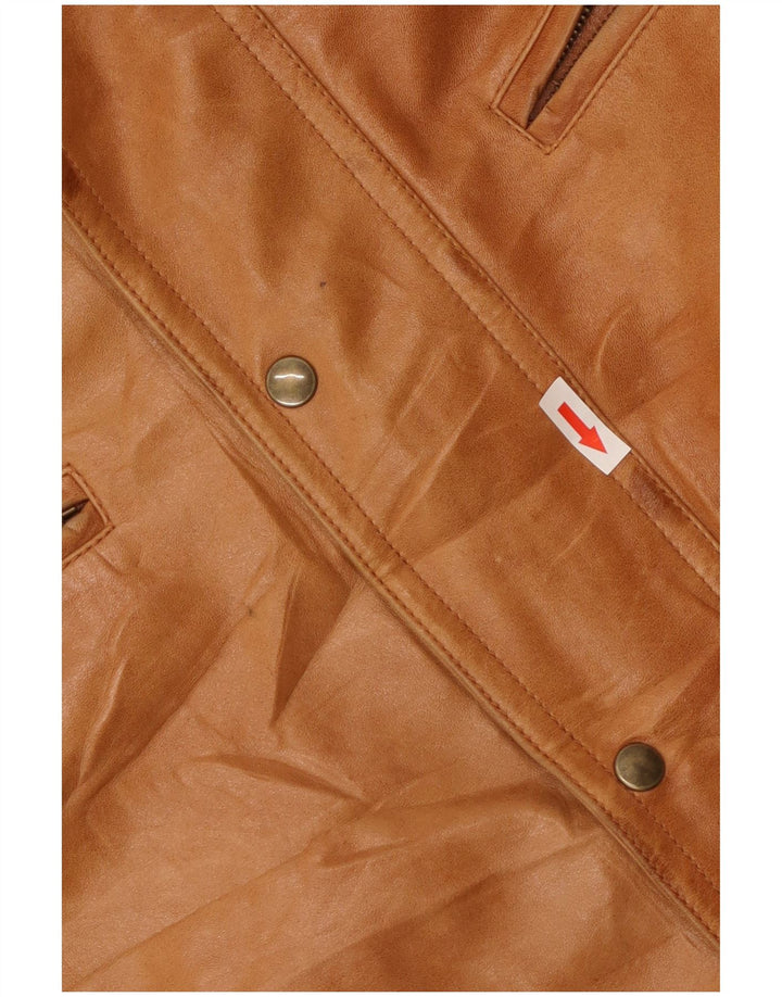 Jachetă de piele vintage pentru bărbați UK 38 Medium Beige Piele