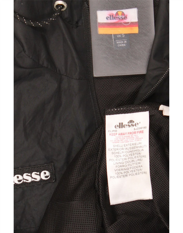 Jachetă de ploaie cu glugă pentru bărbați Ellesse UK 36 Poliester negru mic