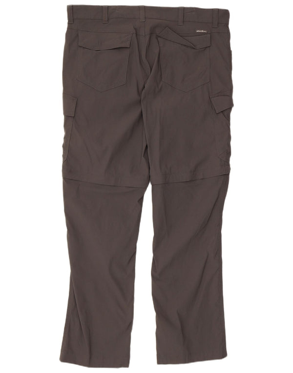 Pantaloni cargo drepti pentru bărbați EDDIE BAUER W36 L32 nailon gri