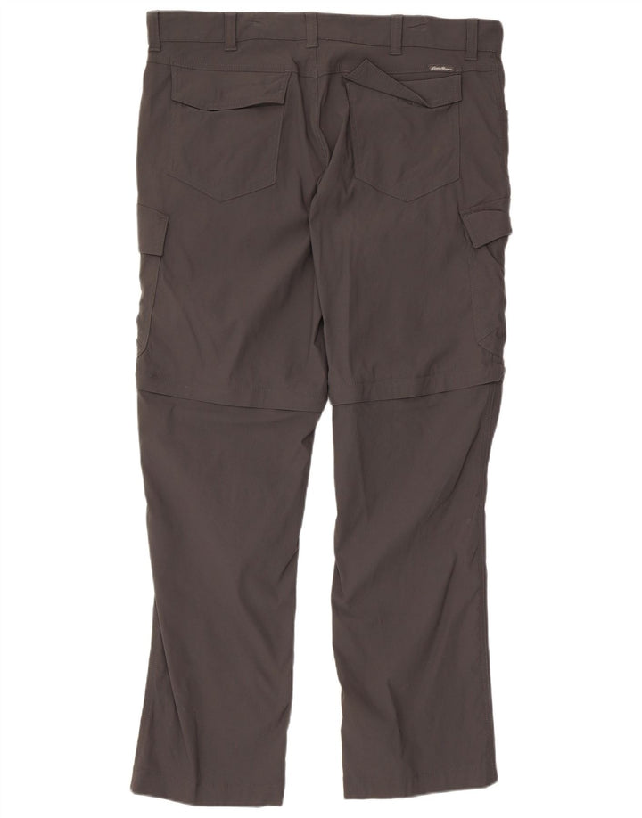 Pantaloni cargo drepti pentru bărbați EDDIE BAUER W36 L32 nailon gri