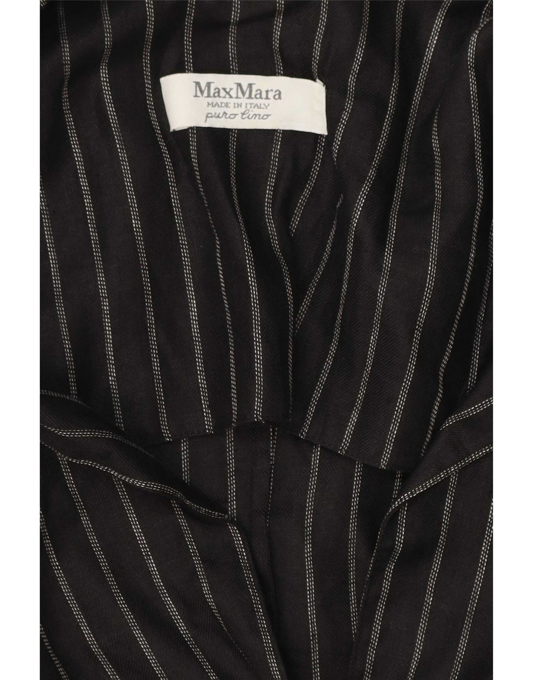 Sacou blazer pentru femei Max Mara cu 2 nasturi UK 14 Medium Black Pinstripe
