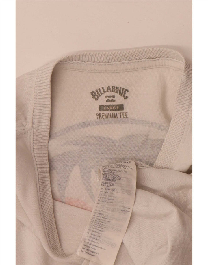 Tricou grafic pentru bărbați Billabong Top mare din bumbac alb