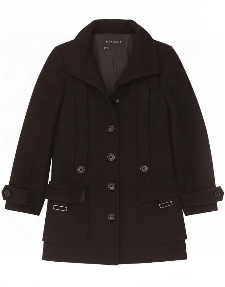 Pardesiu pentru femei Zara UK 12 Medium Negru Lână