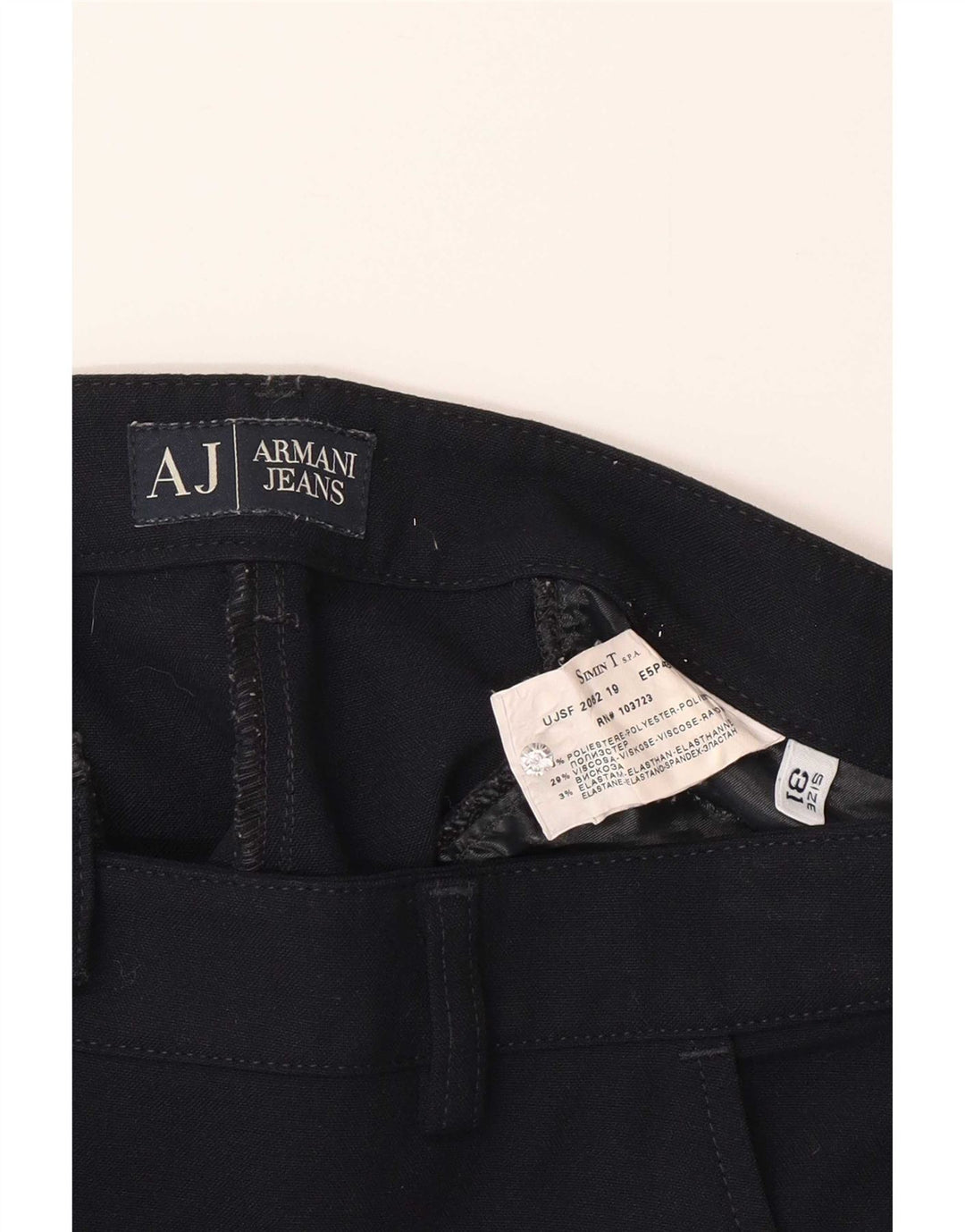 Pantaloni chino drepți pentru femei Armani L31 L31 poliester bleumarin