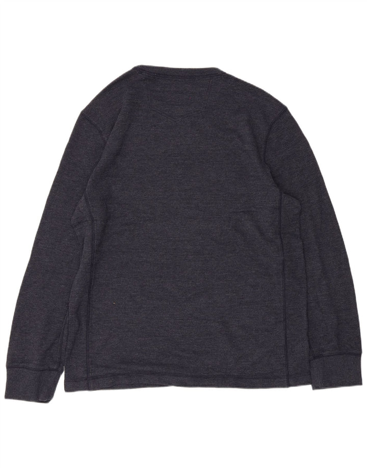 EDDIE BAUER Top pentru bărbați cu mânecă lungă, mediu, bleumarin, bumbac