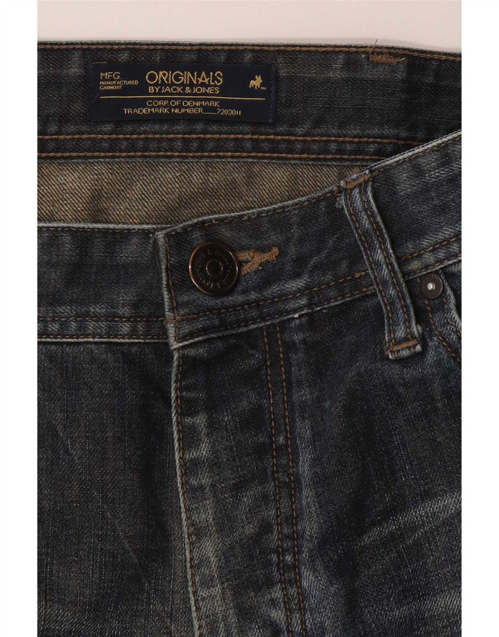Blugi drepți pentru bărbați Jack & Jones W34 L31 bleumarin