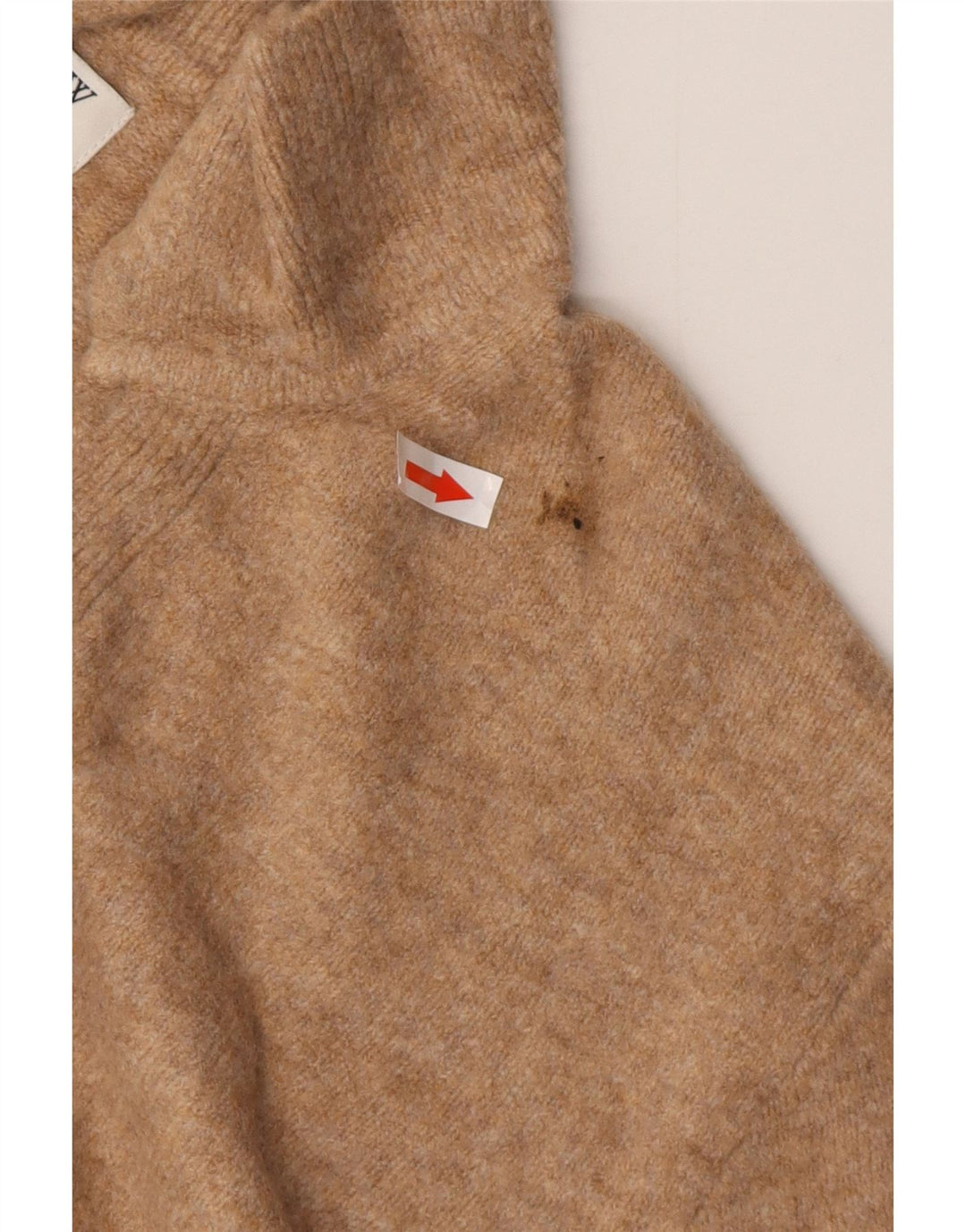 J. CREW Pulover cu gât polo supradimensionat pentru femei UK 16 Maro mare