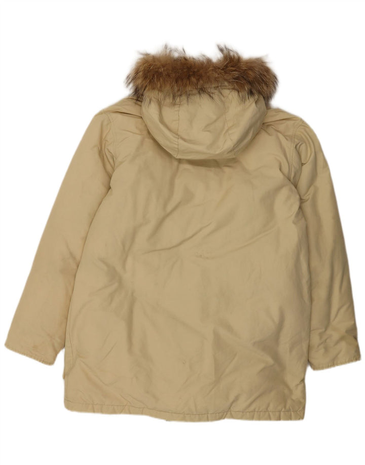 Jachetă parka căptușită cu glugă pentru bărbați Woolrich UK 38 Bej mediu