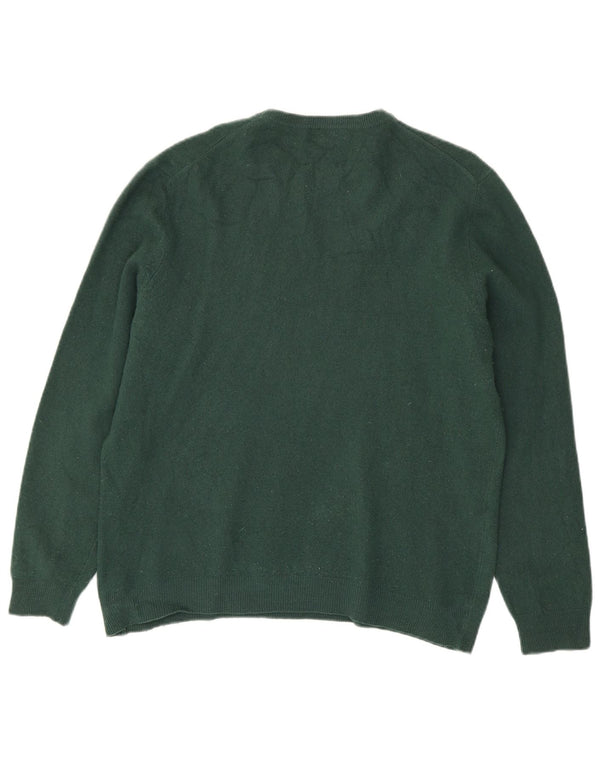 Pulover Benetton pentru femei cu decolteu triplu UK 16 Large Green