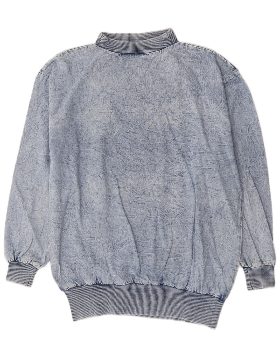 Pulover de hanorac supradimensionat vintage pentru femei EU 44 XL Bumbac albastru