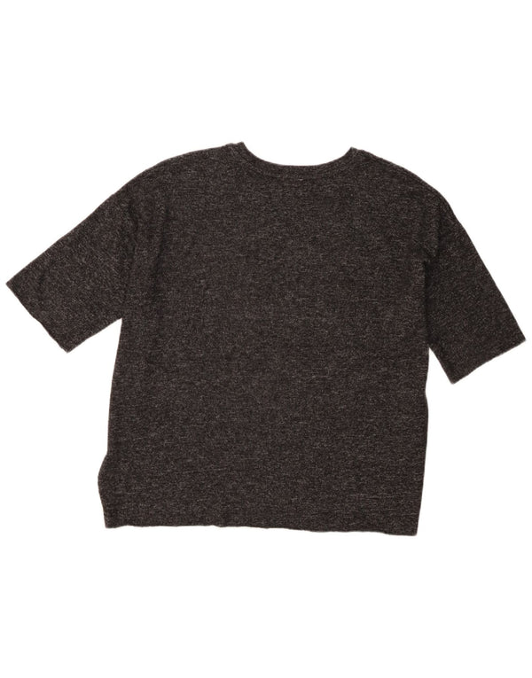Tricou supradimensionat Trafaluc pentru femei Zara UK 10 Small Grey Flecked