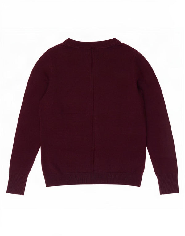 Pulover cardigan pentru femei Fat Face UK 12 Medium Burgundy Poliester