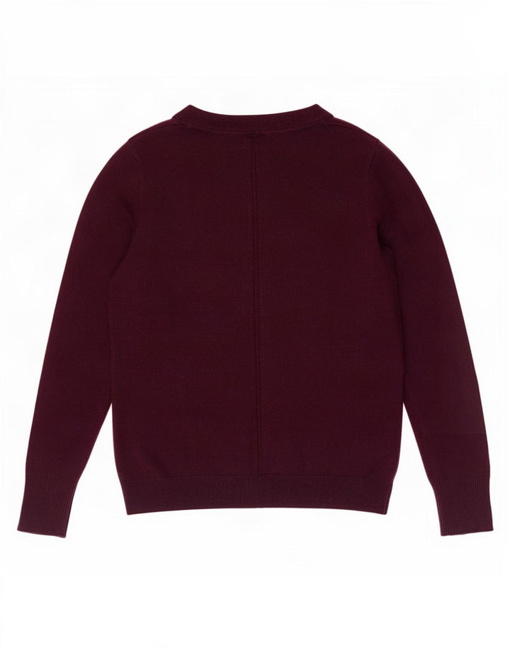 Pulover cardigan pentru femei Fat Face UK 12 Medium Burgundy Poliester