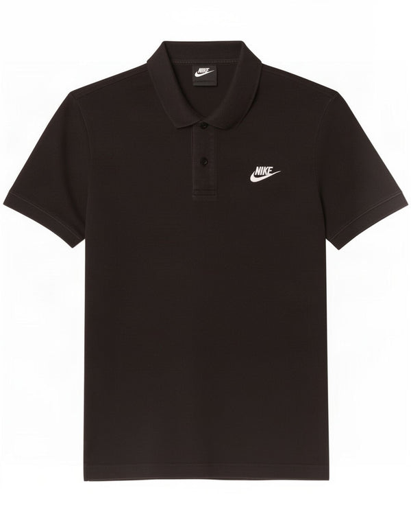 Tricou polo Nike pentru bărbați, bumbac negru mic