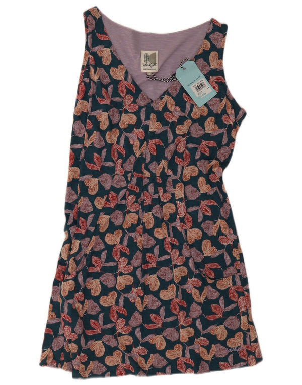 Rochie A-Line pentru femei Weird Fish fără mâneci UK 14 Medium Multicolor Floral