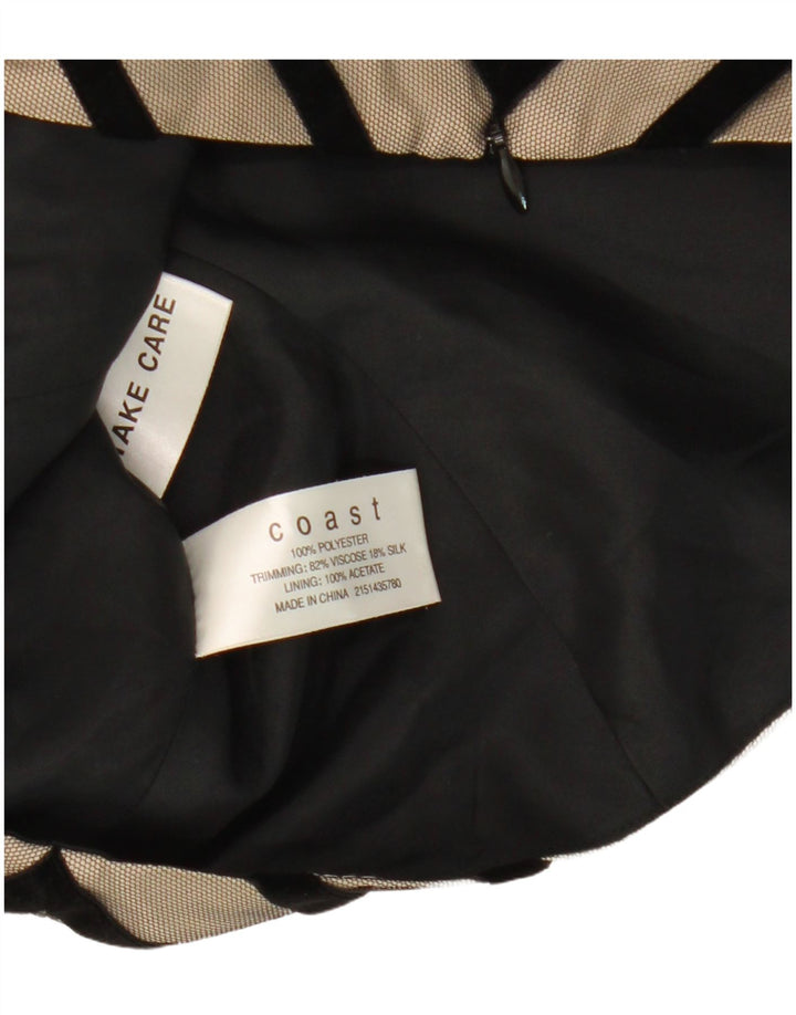 Crop Top fără mâneci pentru femei Coast UK 12 Medium Beige Chevron Poliester