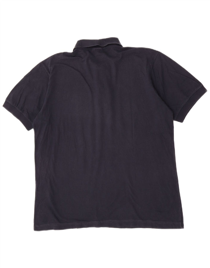 Cămașă polo Sergio Tacchini pentru bărbați din bumbac mare, albastru bleumarin