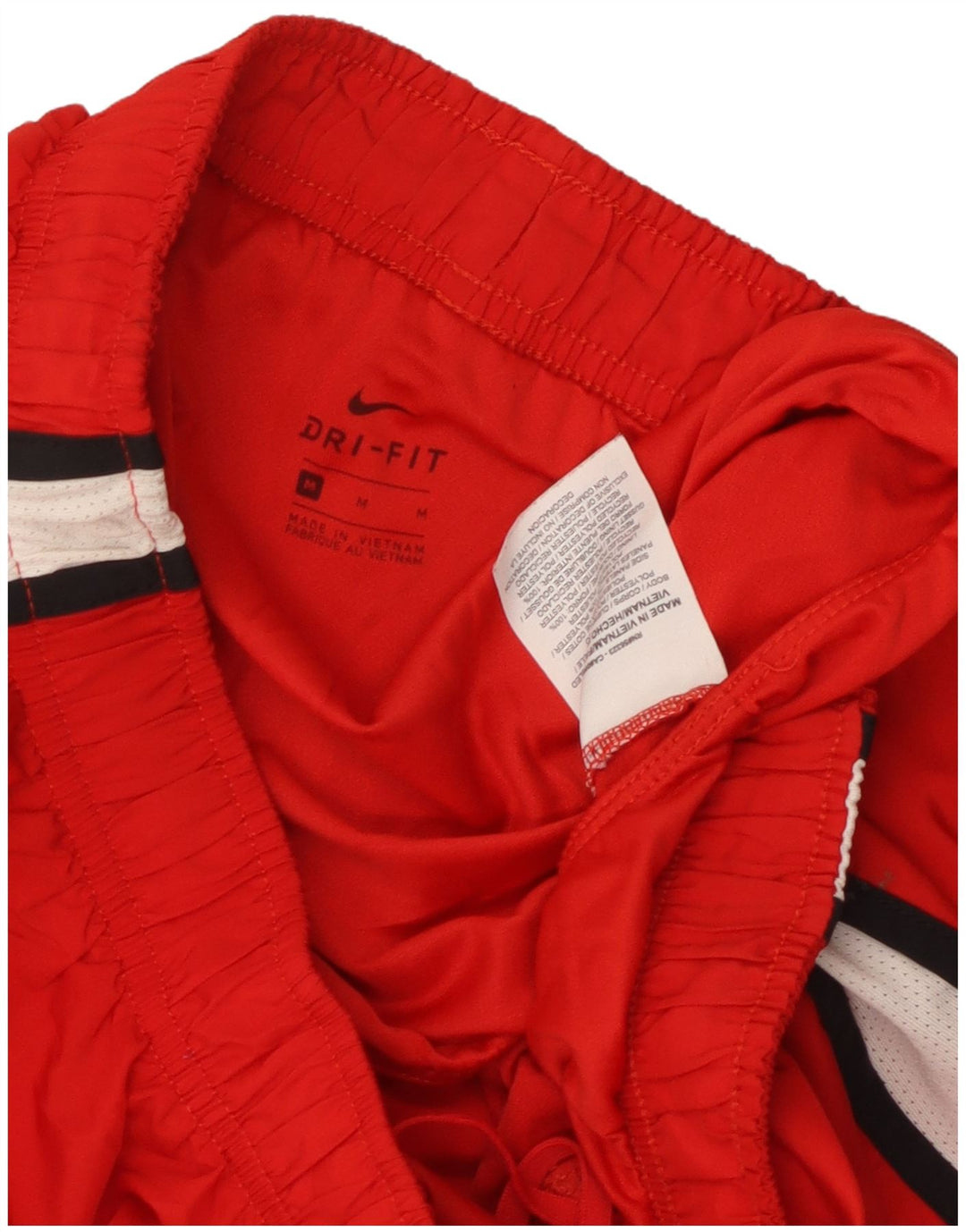 Pantaloni scurti sport NIKE Dri Fit pentru femei UK 14 Medium Red Colorblock Poliester