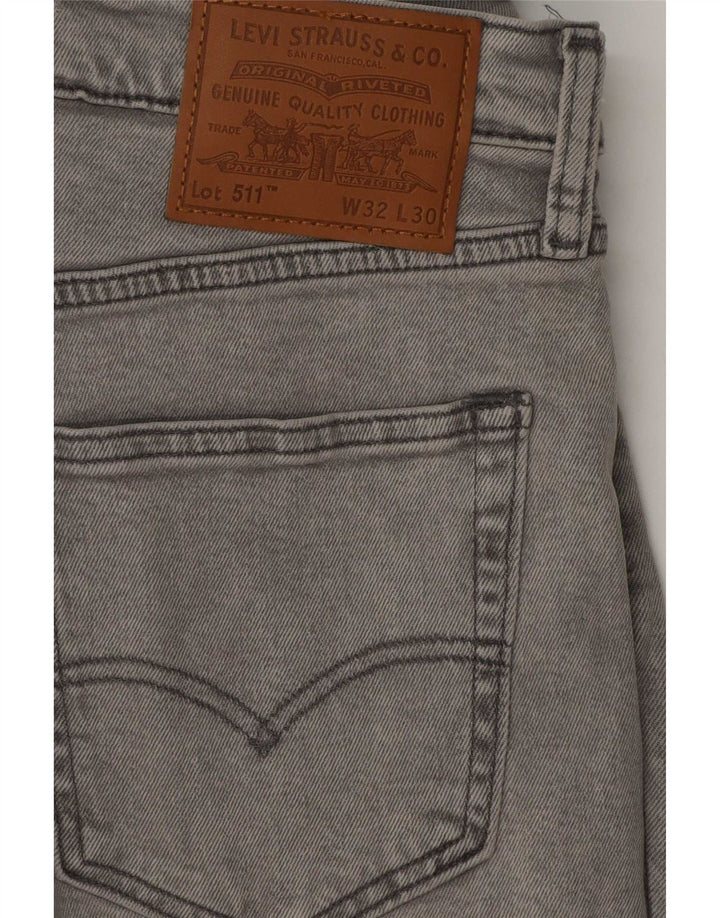 Blugi Levi's 511 Slim pentru bărbați W32 L30 bumbac gri