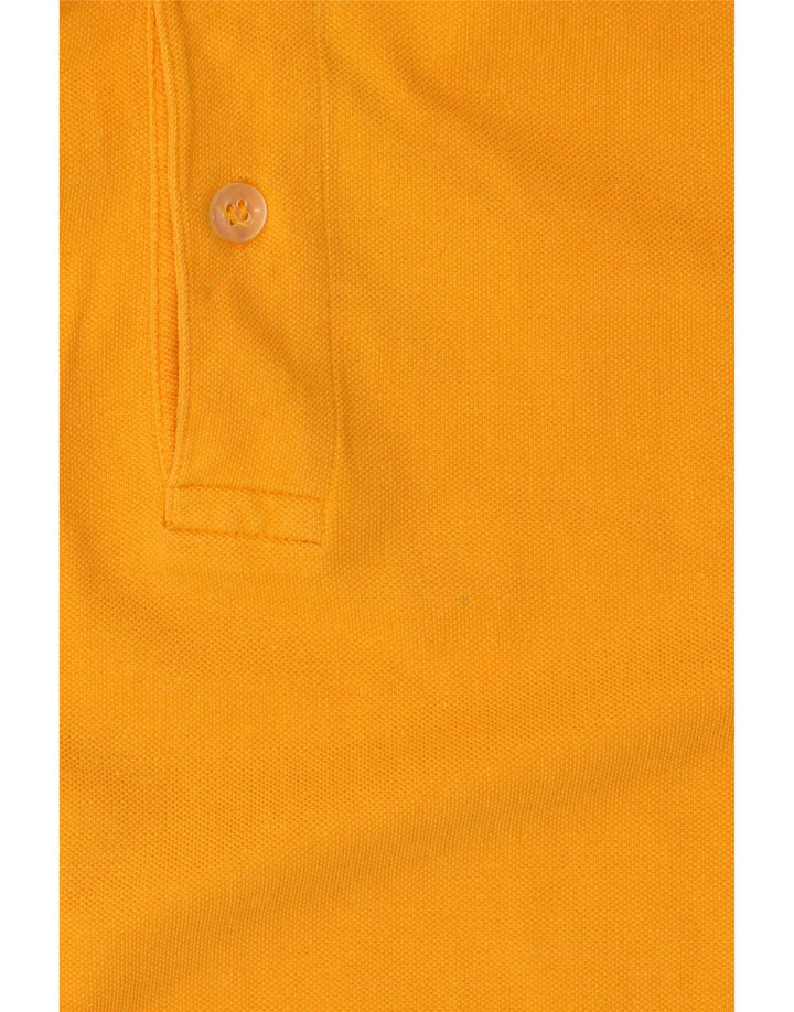 Tricou polo Asics pentru bărbați, bumbac galben mediu