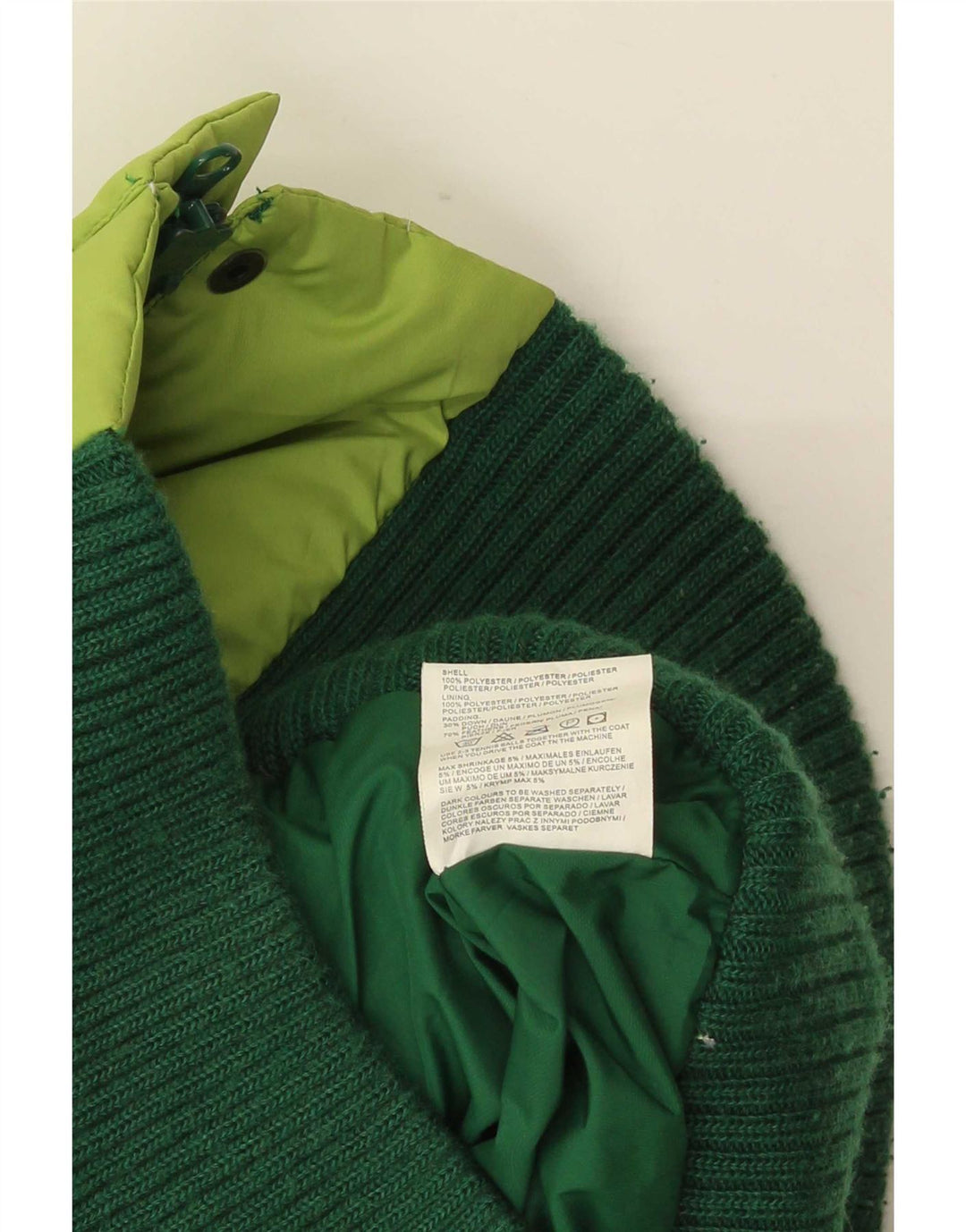 Gilet căptușit pentru femei doar UK 10, verde, poliester color bloc