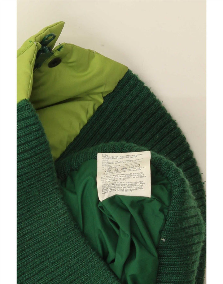 Gilet căptușit pentru femei doar UK 10, verde, poliester color bloc