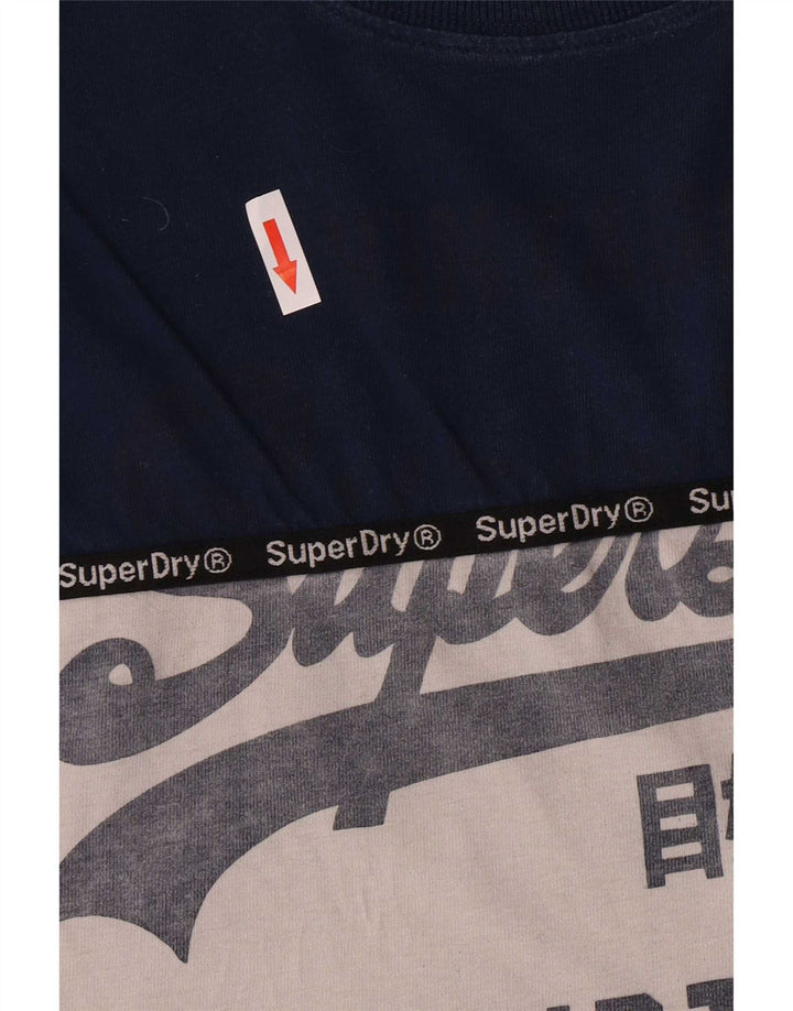 Superdry Bărbați Extra Slim Graphic Top cu mânecă lungă 2XL Blue Colorblock