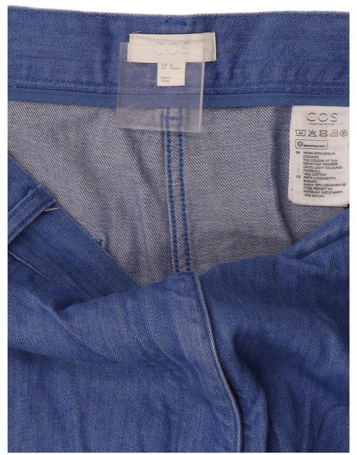 Pantaloni tăiați Cos pentru femei EU 40 Medium W30 L24 Blue Bumbac